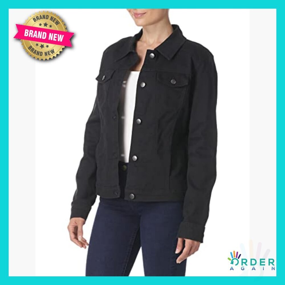 Classic Denim Jacket Stretch Aviator Style Lightweight Versatile Chic - Picture 5 of 7